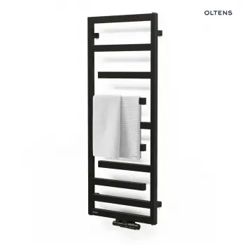 Oltens Flamma grzejnik łazienkowy 121x50 czarny mat 55015300 + KOD RABATOWY + Wysyłka 0zł